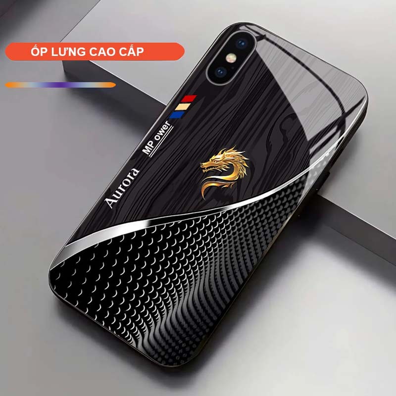 Ốp Lưng cho IPHONE X/ XS/ XSMAX Cao Cấp – Thiết Kế Rồng Vàng May Mắn, Sang Trọng, Chống Trầy, Bền Đẹp