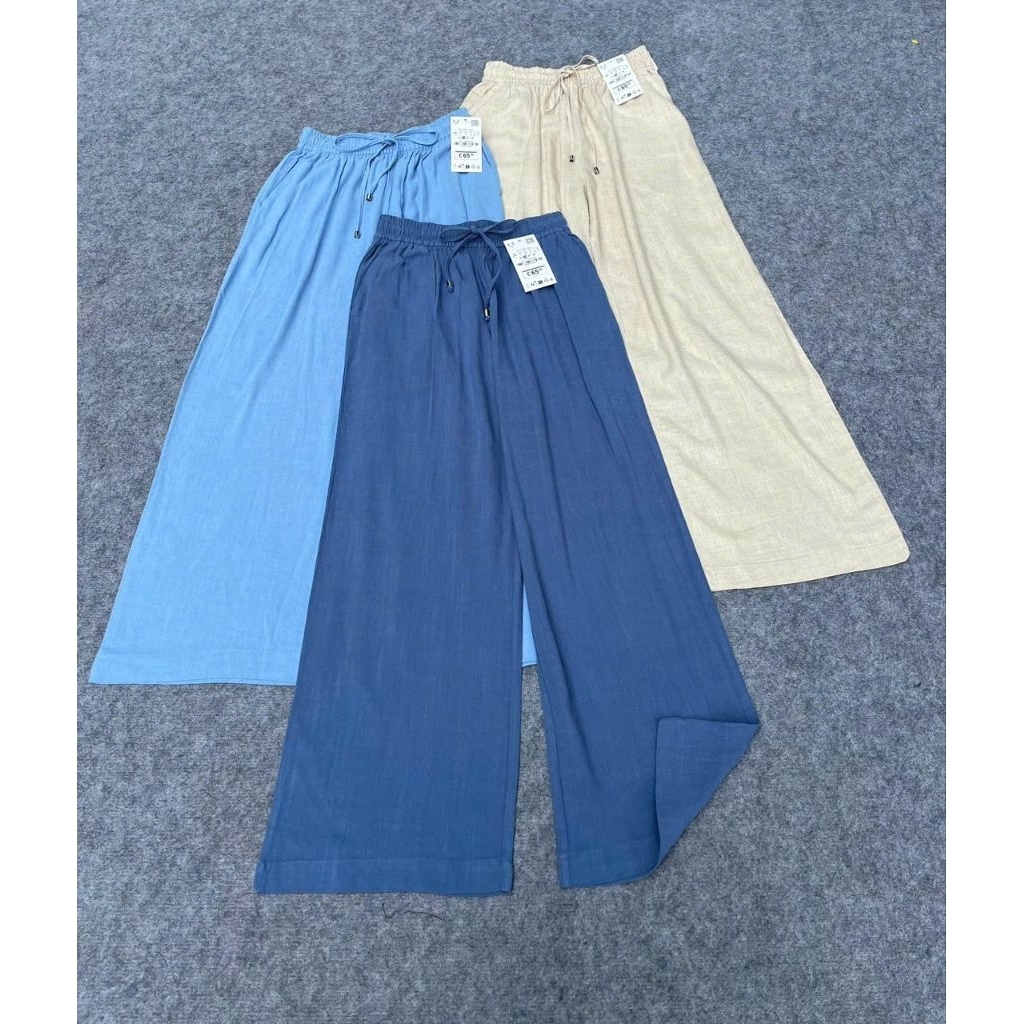 (BomoHouse) Quần linen Zá* rà* ống suông rộng bigsize.