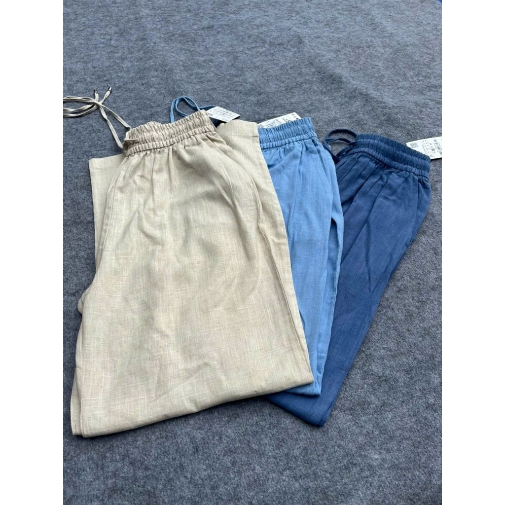 (BomoHouse) Quần linen Zá* rà* ống suông rộng bigsize.