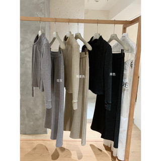 𝐏𝐡𝐢𝐞𝐧 | (Sẵn) W8039 Set Len Ôm Áo Khoác Zip Quần Ôm Loe Màu Trơn
