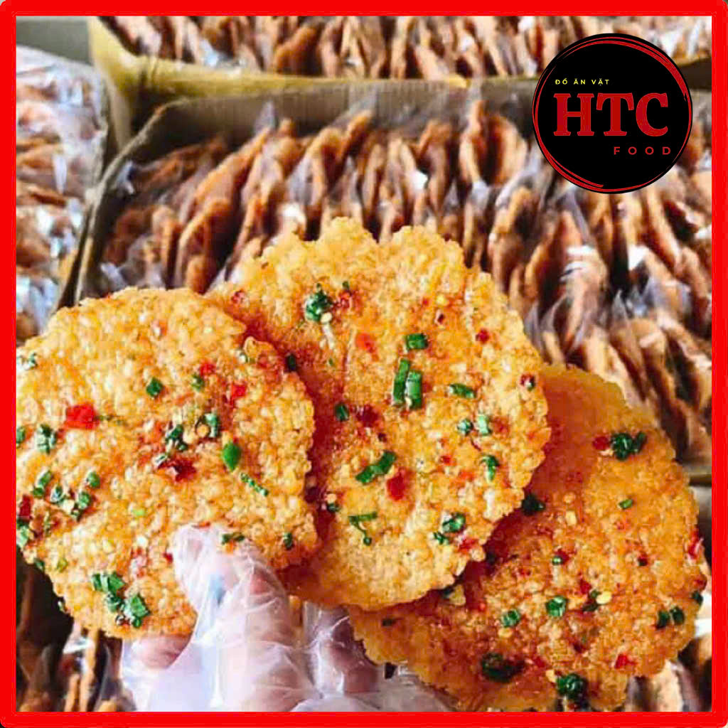 Combo 5 gói cơm cháy mắm hành nguyên miếng Date mới nhất, giòn rụm đậm đà, 1 gói 3 miếng, HTC Food