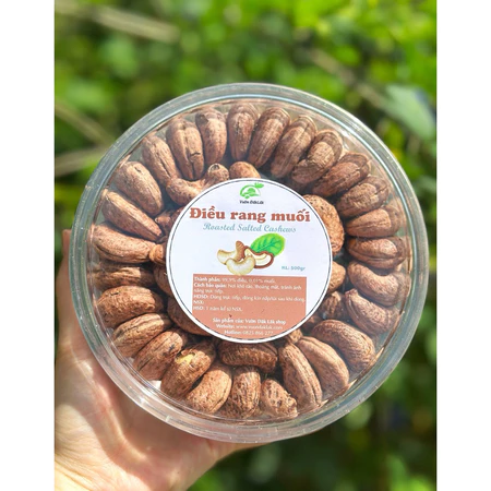 Hạt Điều Lụa Rang Muối Xếp Hoa 500gr Vườn Đăk Lăk - Hạt Giòn Bùi, Chắc Mẩy, Không Sâu Lép