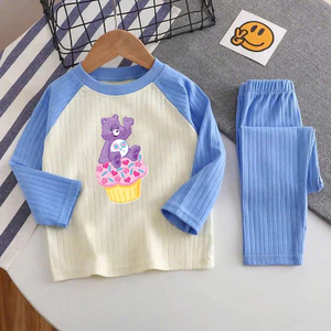 🌸 ĐỒ BỘ BÉ GÁI DÀI TAY GÂN MỀM MỊN – HÌNH DỄ THƯƠNG 🌸 DG234