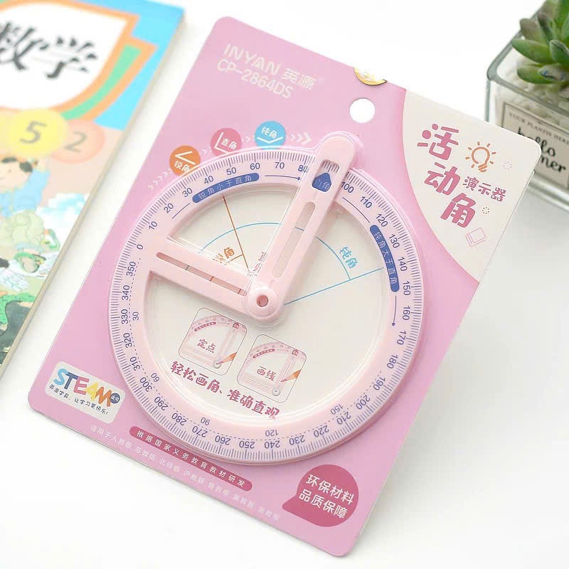 Thước Kẻ Xoay Đa Năng 360° Thông Minh Dùng Cho Học Sinh – Vẽ Hình, Đo Góc Chính Xác, Dụng Cụ Học Sinh Cần Thiết.