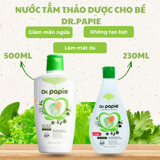 Sữa tắm thảo dược cho bé, nước tắm thảo dược dr.papiegiúpgiảmmẩnmgứa,rômsảy,hỗ trợ làm sạch,mát dabé