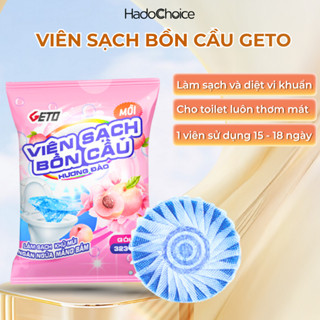 Viên sạch bồn cầu Geto Hương Đào viên thả bồn cầu sạch khuẩn tẩy sạch mảng bám khử mùi diệt vi khuẩn
