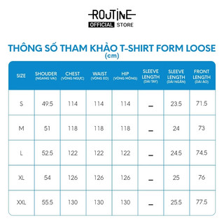 Áo Thun Tay Ngắn Vải Cotton Trơn Phối Tape Form Loose - Routine 10S25TSS052