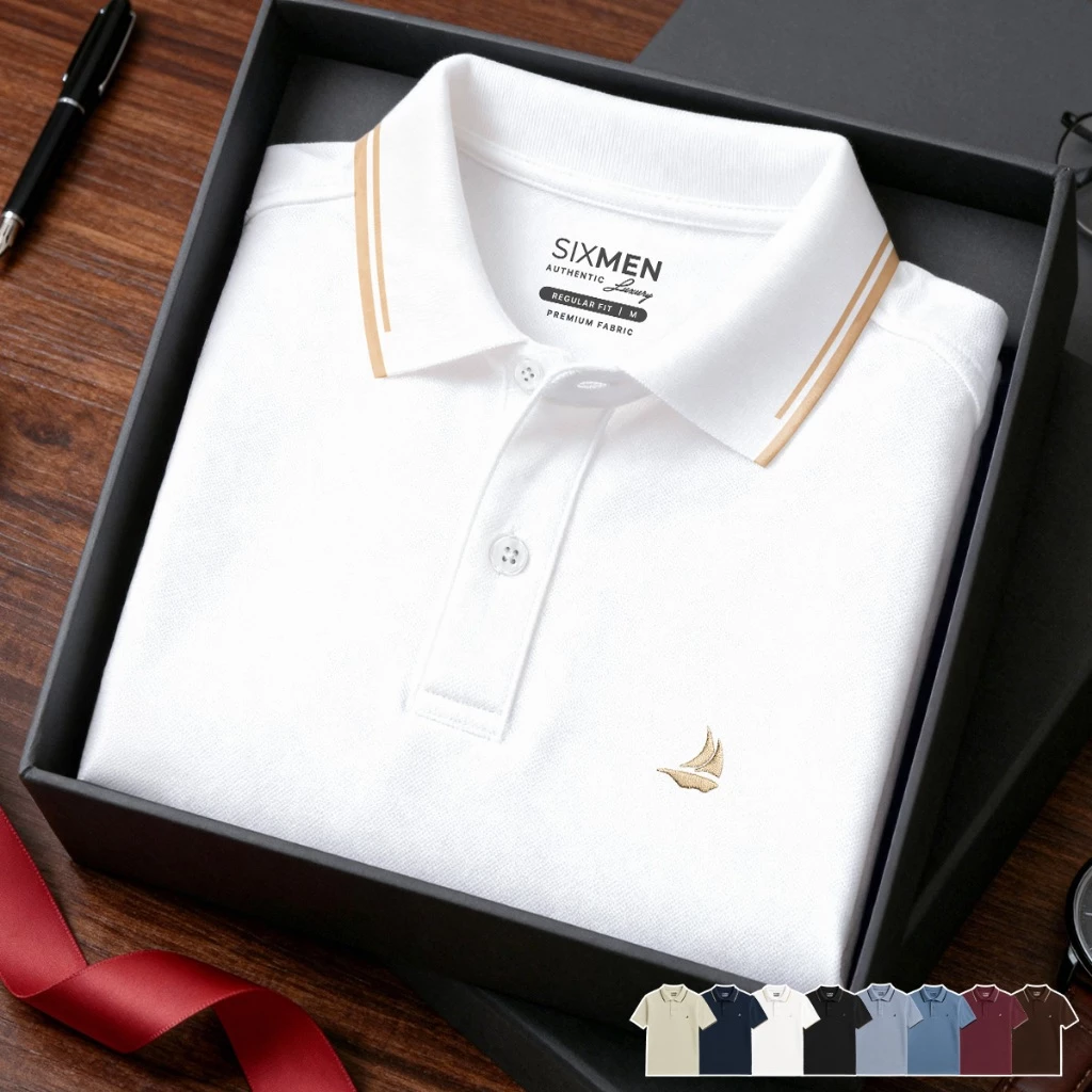 Áo Polo Nam Cao Cấp GALIO SIXMEN - Tặng Hộp Quà Xịn - Vải Cá Sấu Chống Nhăn Thoáng Mát Form Regular