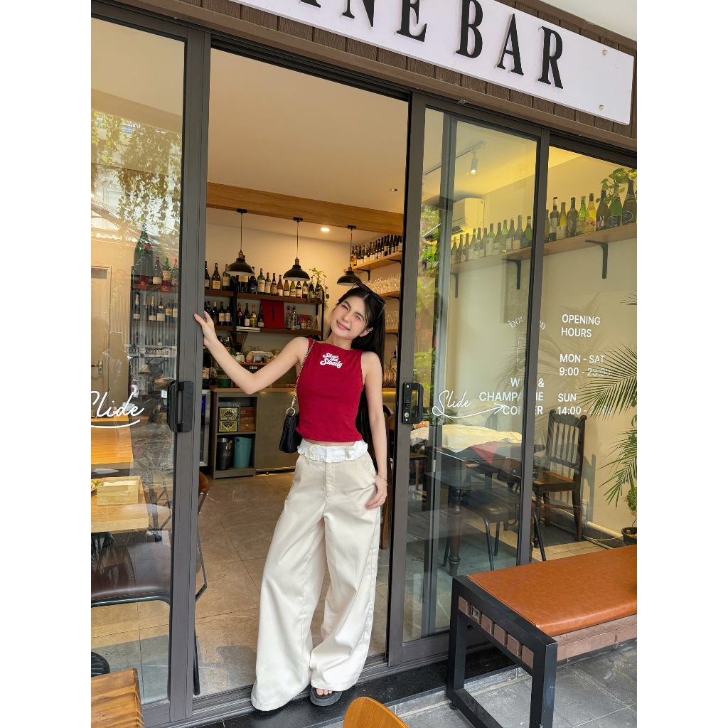Quần Nữ WILLA Dáng Đứng Dài Phối Bèo SECODEE