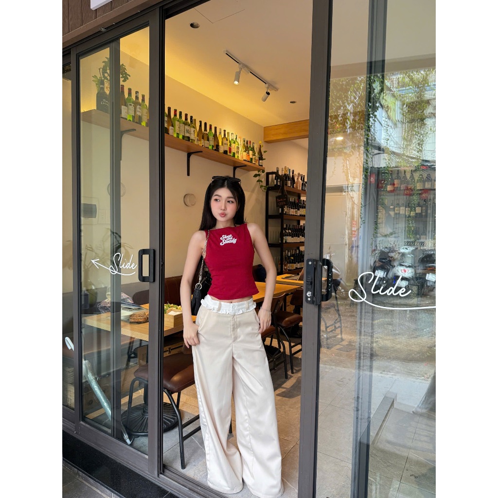 Quần Nữ WILLA Dáng Đứng Dài Phối Bèo SECODEE