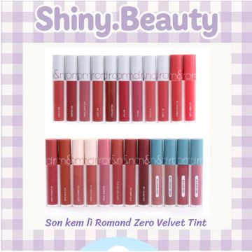 Son kem lì Romand Zero Velvet Tint Full màu Hàn Quốc