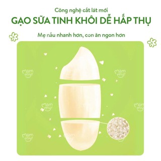 Gạo ăn dặm Mămmy cho bé gạo sữa nấu cháo mềm mịn phù hợp hệ tiêu hóa bé từ 6 tháng tuổi, hộp 500g