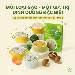 Gạo ăn dặm Mămmy cho bé gạo sữa nấu cháo mềm mịn phù hợp hệ tiêu hóa bé từ 6 tháng tuổi, hộp 500g