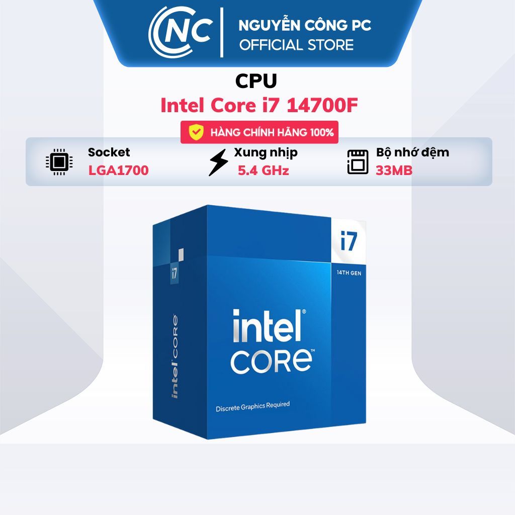 CPU Intel Core i7 14700F - 20 Core - 28 Thread -Turbo 5.4Ghz - Cache ...
