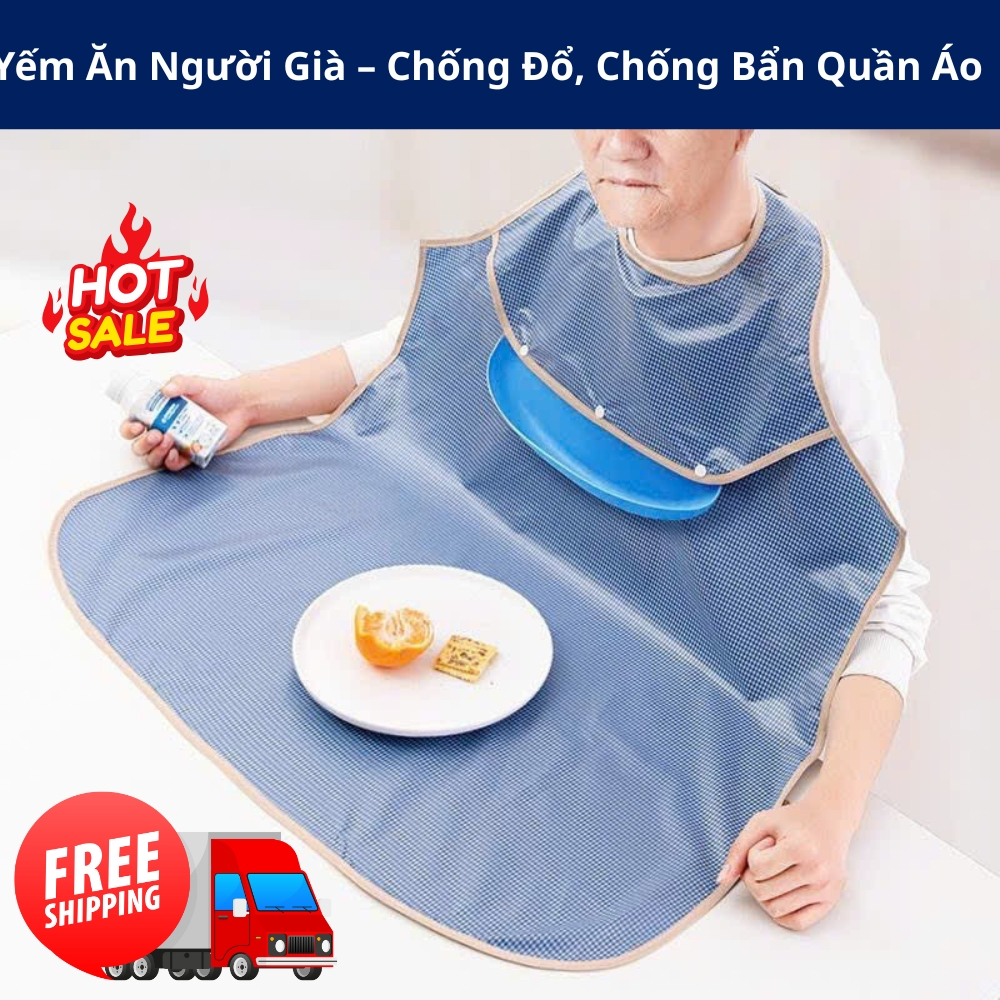 Yếm Hứng Đồ Ăn Cho Người Già – Chống Thấm, Chống Bẩn
