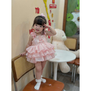{dáng ngắn ngang chip- mặc dài tăng size} VÁY BLING HỒNG PASTEL 🎀🌸 ( VÁY KÈM CHÍP)