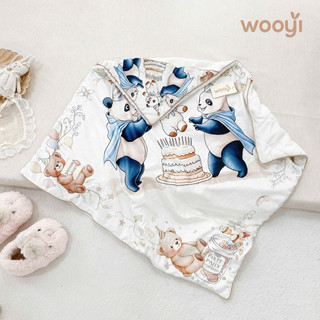 Kembaby - CHĂN Ủ NHUNG WOOYI TRẦN BÔNG IN HÌNH CỔ TÍCH 3D CUTE
