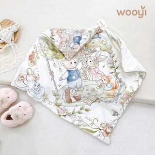 Kembaby - CHĂN Ủ NHUNG WOOYI TRẦN BÔNG IN HÌNH CỔ TÍCH 3D CUTE