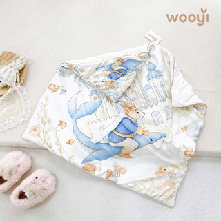 Kembaby - CHĂN Ủ NHUNG WOOYI TRẦN BÔNG IN HÌNH CỔ TÍCH 3D CUTE