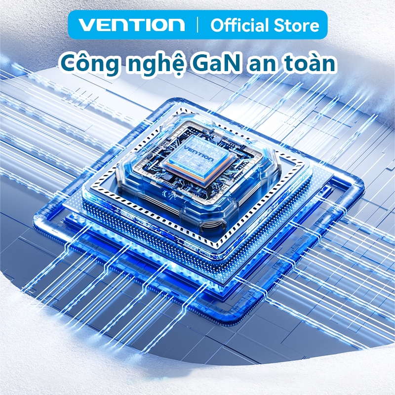 Bộ Sạc Nhanh 30W GaN Vention 2 Cổng USB-C Và USB-A Kèm Cáp Type-C To C 1M -  Hỗ Trợ PD  Cho Phone, Samsung, Xiaomi