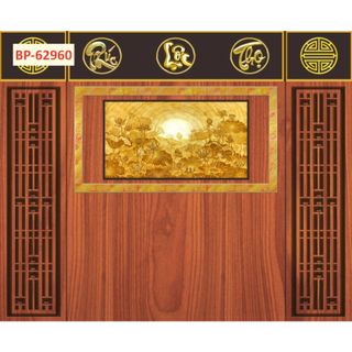 Tranh BÀN THỜ TRÚC CHỈ Dán Tường 3D Cho Bàn Thờ Gia Tiên Trang Nghiêm, Ấm Cũng Thẩm Mỹ Cao LL