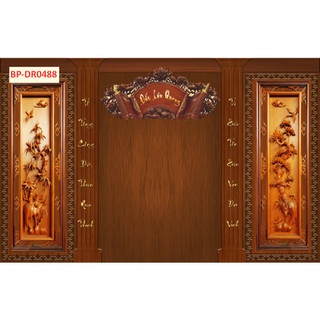 Tranh BÀN THỜ TRÚC CHỈ Dán Tường 3D Cho Bàn Thờ Gia Tiên Trang Nghiêm, Ấm Cũng Thẩm Mỹ Cao LL