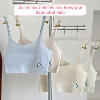 Áo lá bé gái không đường may đệm liền thoáng mát - Áo lót học sinh không gọng mát mịn AMYBRA B898
