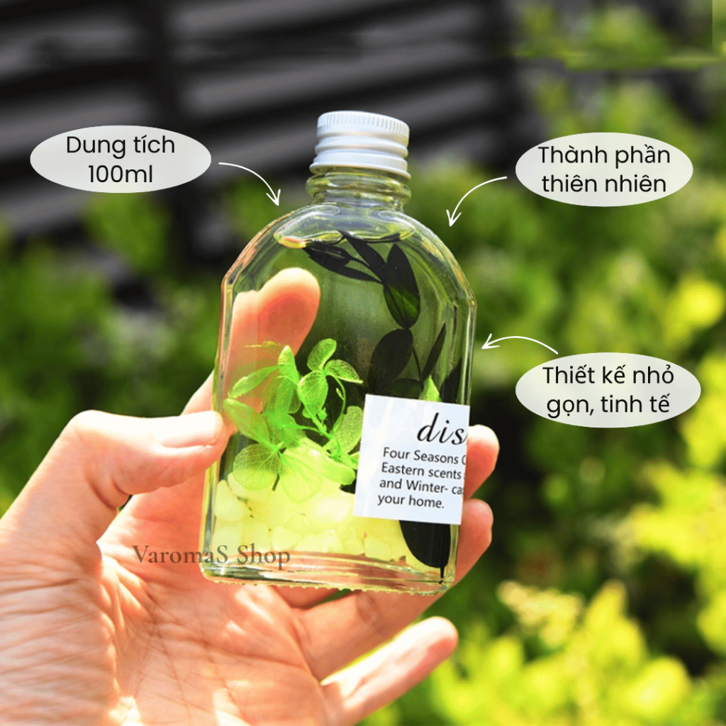 Lọ Khuếch Tán Tinh Dầu Thơm Phòng Varomas 100ML Nước Hoa Để Phòng Thiên Nhiên Phát Sáng Ban Đêm KT09