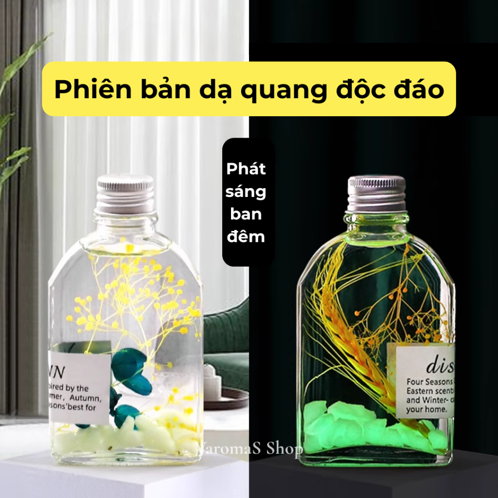 Lọ Khuếch Tán Tinh Dầu Thơm Phòng Varomas 100ML Nước Hoa Để Phòng Thiên Nhiên Phát Sáng Ban Đêm KT09