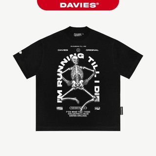Áo thun local brand DAVIES nam nữ form rộng tay lỡ màu đen xám Tee Endurance| D28-T1