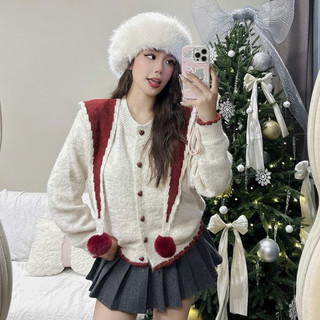 Áo Cardigan Len Dệt Kim Kèm Khăn Phù Thủy, Áo Len Chất Len Mềm Mịn Nhiều Màu Xinh Dễ Mix Đồ