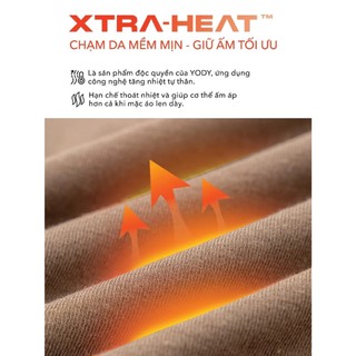 Áo giữ nhiệt nữ EXTRA-HEAT YODY dáng áo phông dài tay dáng ôm cổ tròn WCLT25F042