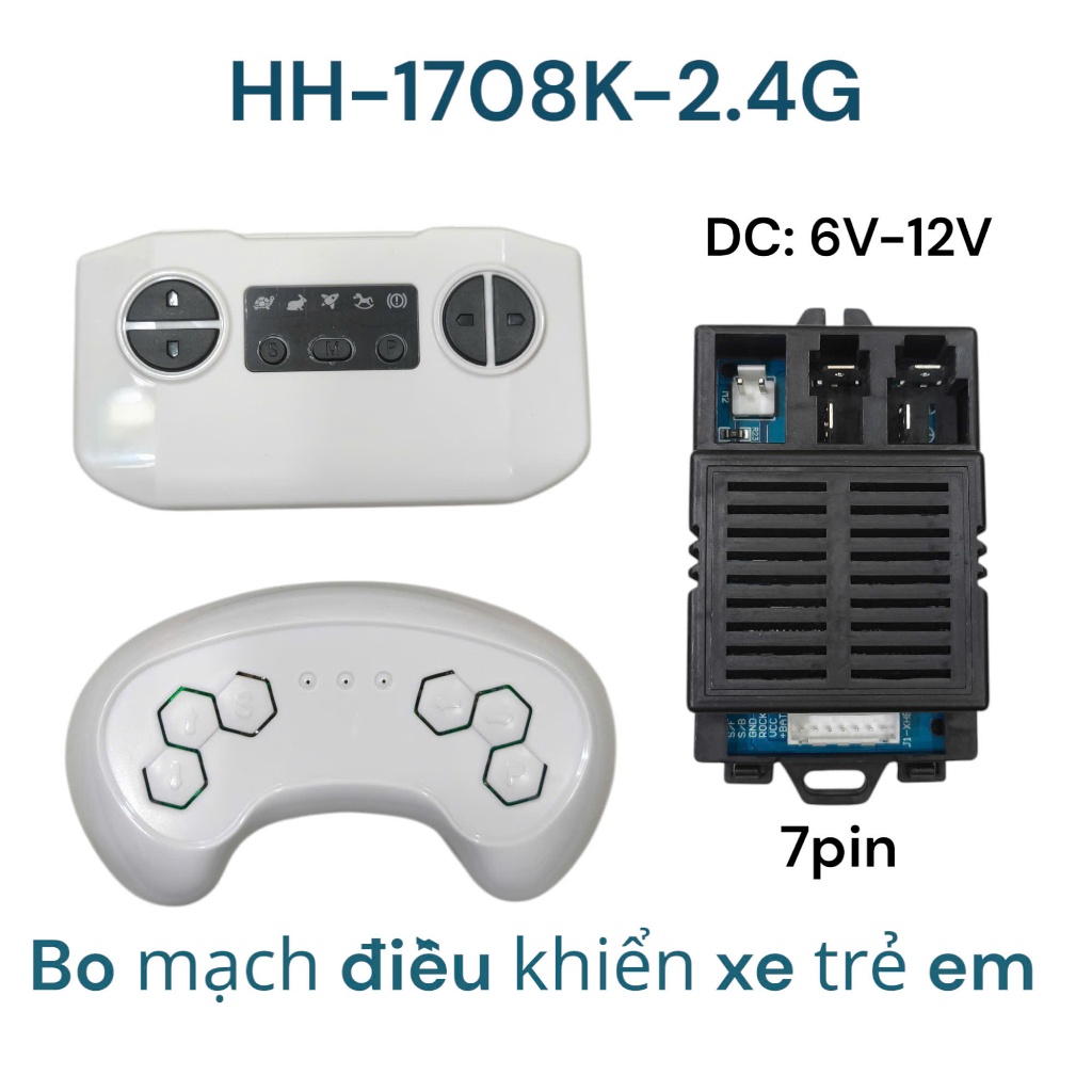 HH1708K] Bộ điều khiển xe ô tô điện trẻ em mã HH-1708K-2.4G điện