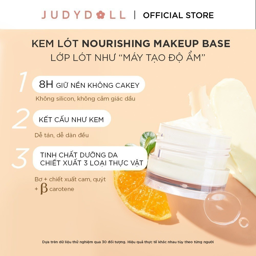 Kem Lót Judydoll Nourishing Makeup Base 30g Dưỡng Ẩm Kiềm Dầu Cocolux
