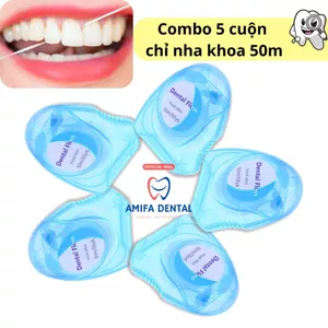 Chỉ Nha Khoa Cuộn 50m Hương Bạc Hà Giúp Loại Bỏ Mảng Bám, Chỉ Nha Khoa Đa Sợi Vệ Sinh Răng Miệng