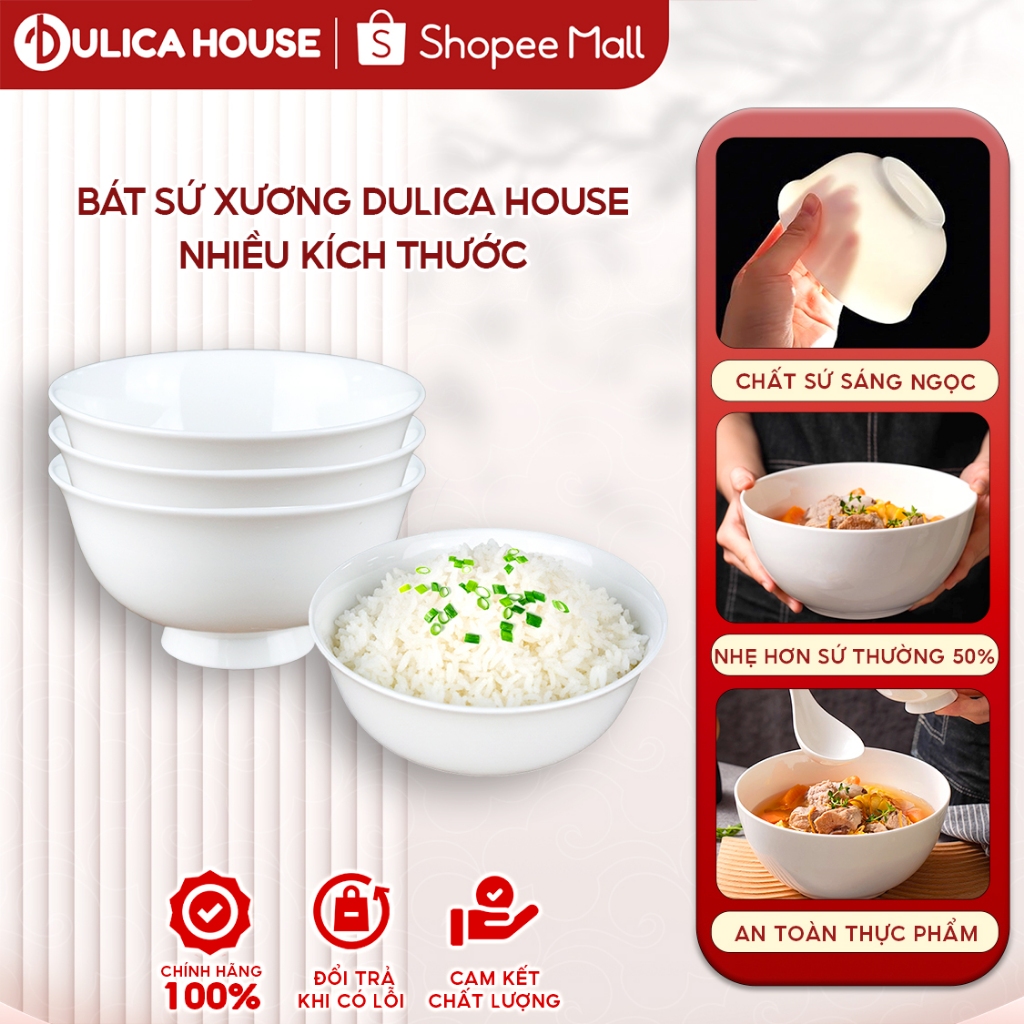 [Sứ Xương Cao Cấp] Bát/Tô Ăn Cơm Sứ Miệng Khum/Loe DULICA HOUSE - Dùng ...