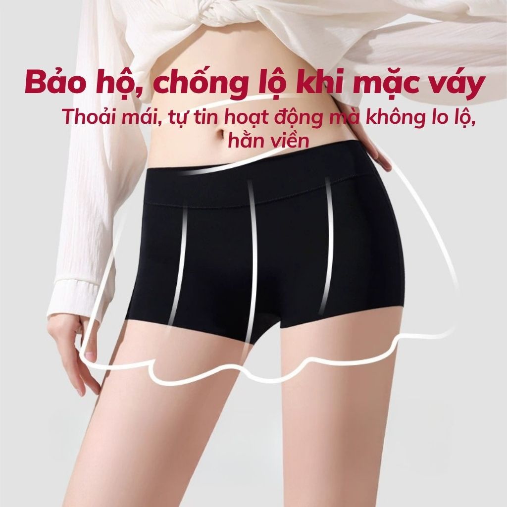 SET 3 Quần lót bảo hộ chống lộ su đúc mềm mại êm ái đáy lót cotton kháng khuẩn khử mùi LANIXA V8205