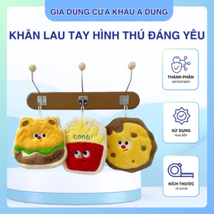 Khăn Tay Dễ Thương Thấm Hút Nhanh Khô Khăn Trẻ Em Hoạt Hình Mềm Khăn Tay Có Thể Treo Phòng Tắm Nhà Bếp Khăn Tay