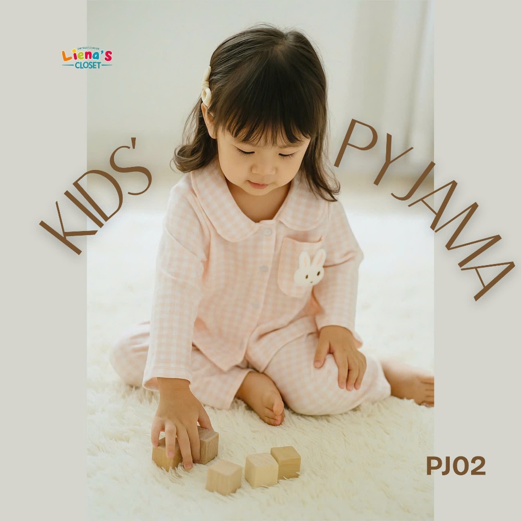 Set Pijama Quần Áo Dài Tay Chất Len Cao Cấp Mặc Mùa Đông Cho Bé Gái Liena's CLoset PJ02