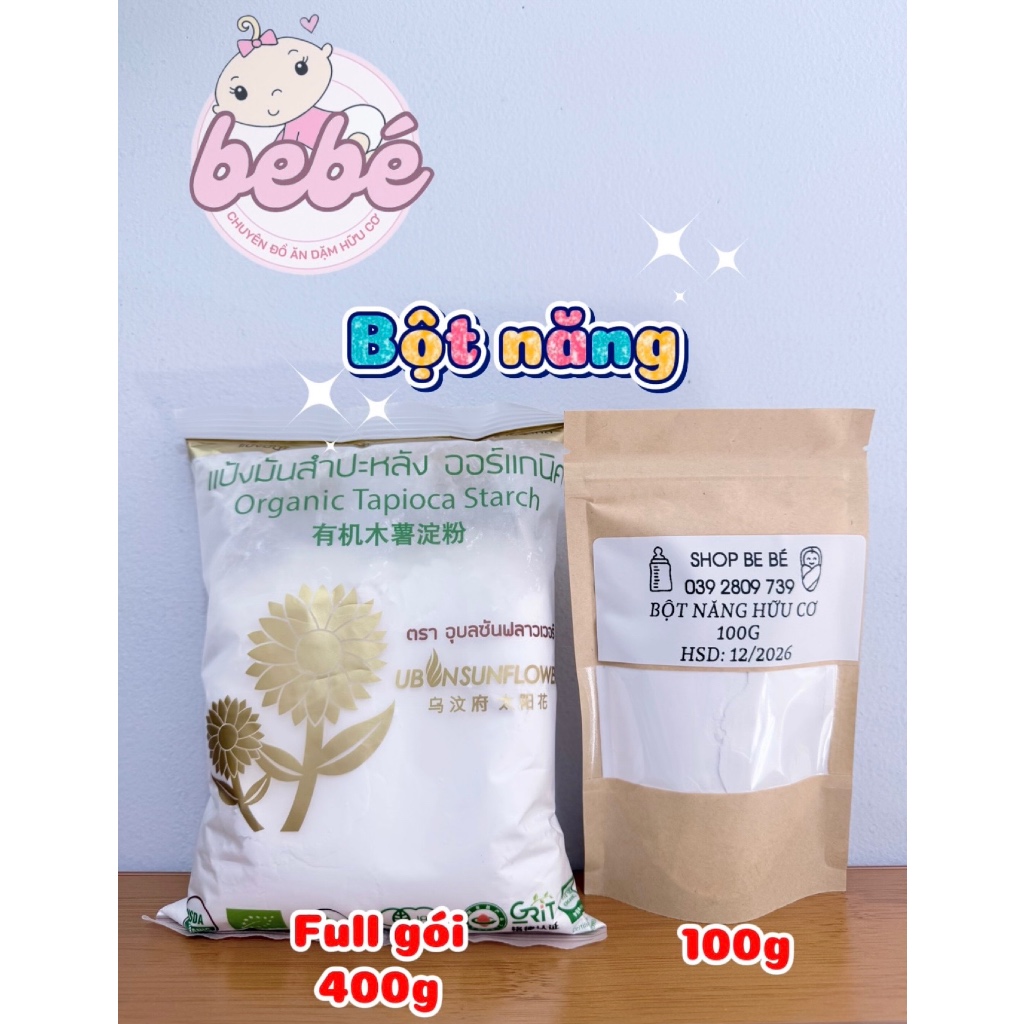 Bột năng hữu cơ Ubon cho bé. Bột làm bánh, bữa phụ cho bé