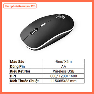 Chuột Không Dây IMICE G-1600 Plus 2.4GHz – Chuột DPI 1600 Kết Nối USB – Dùng Cho Laptop, PC