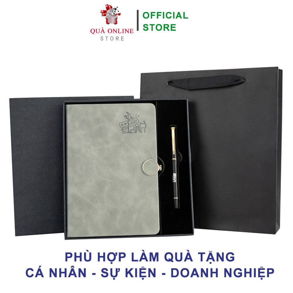 Set Quà Tặng - Sổ Da Cao Cấp Kèm Bút Ký Và Ngòi Bút - Nhiều Màu Sắc Sang Trọng