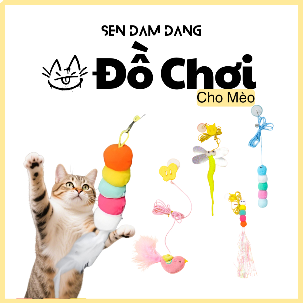 Đồ Chơi Vờn Mèo Gắn Tường Vui Nhộn