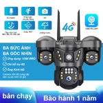【hành 12 tháng】4G Camera 4 mắt 3 màn hình Camera giám sát an ninh CCTV IP không dây 18MP zoom 10X tầm nhìn ban đêm — ảnh 1