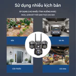 【hành 12 tháng】4G Camera 4 mắt 3 màn hình Camera giám sát an ninh CCTV IP không dây 18MP zoom 10X tầm nhìn ban đêm — ảnh 7