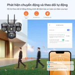 【hành 12 tháng】4G Camera 4 mắt 3 màn hình Camera giám sát an ninh CCTV IP không dây 18MP zoom 10X tầm nhìn ban đêm — ảnh 6