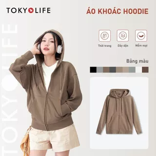 Áo khoác nỉ đa năng thời trang bốn mùa TOKYOLIFE chất nỉ mềm mại tạo cảm giác ấm áp và thoải mái khi mặc 40004135