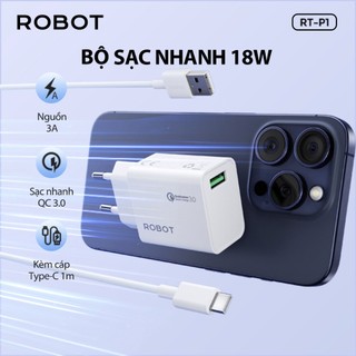 Cốc Sạc Nhanh 20W ROBOT RT-F1 RT-P1 QC 3.0 3A 2 Cổng Sạc - Bảo Hành 1 Đổi 1