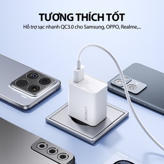 Cốc Sạc Nhanh 20W ROBOT RT-F1 RT-P1 QC 3.0 3A 2 Cổng Sạc - Bảo Hành 1 Đổi 1