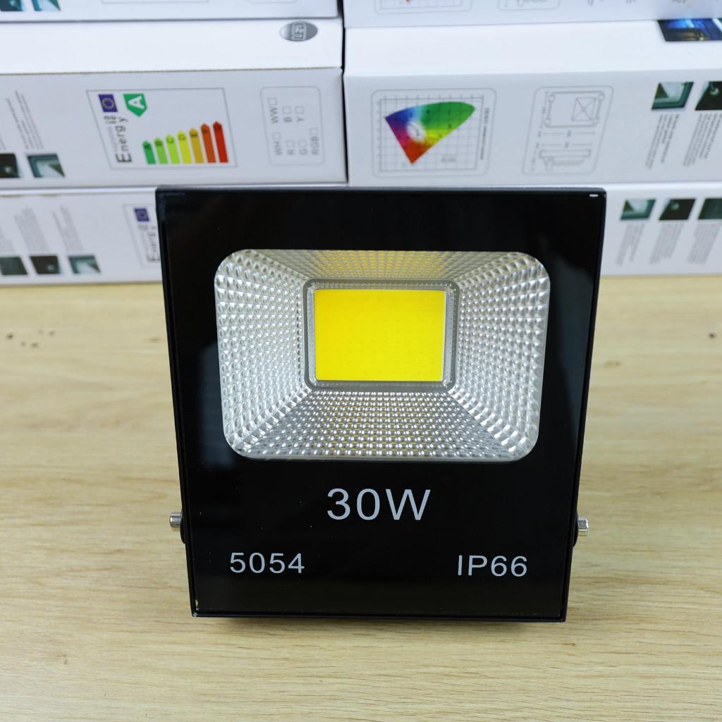 Đèn pha LED chống nước IP66 dùng chip COB 5054 siêu sáng, 20W|30W|50W|100W hiệu suất cao trên 90% dùng cho bảng hiệu